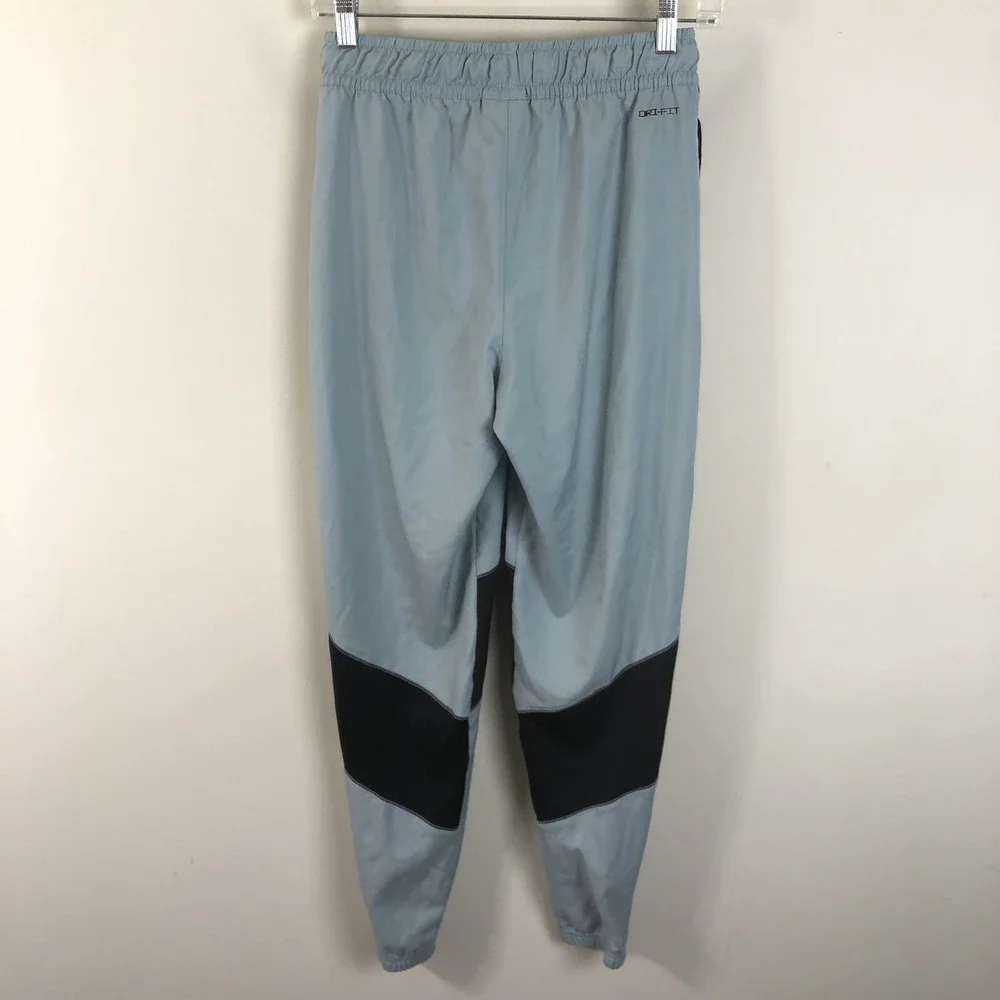 Air Jordan Joggers Track Pant Men's Sz S Light Blue Black Jumpman Ankle Zip Y2K